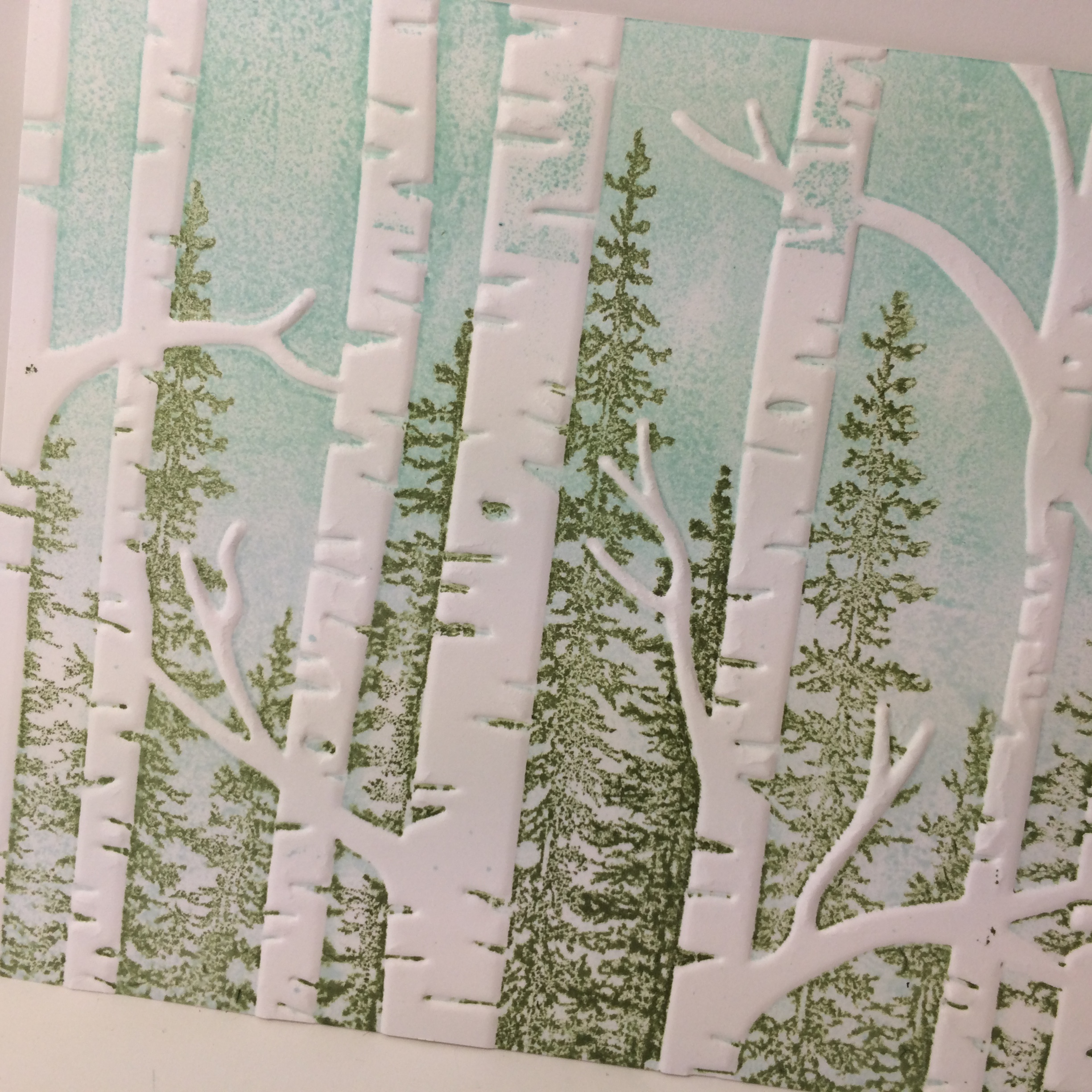 Woodland Embossing Folder Inking on the Fly