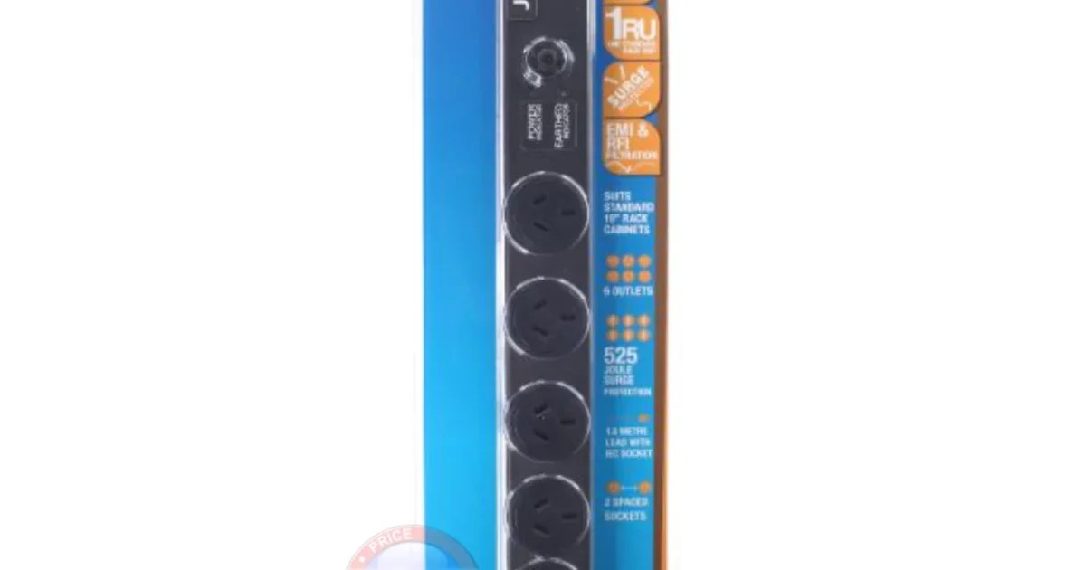 Jackson 6 Outlet Rack Mount Powerboard 19 inch 1.8m Lead Inkjet Onli