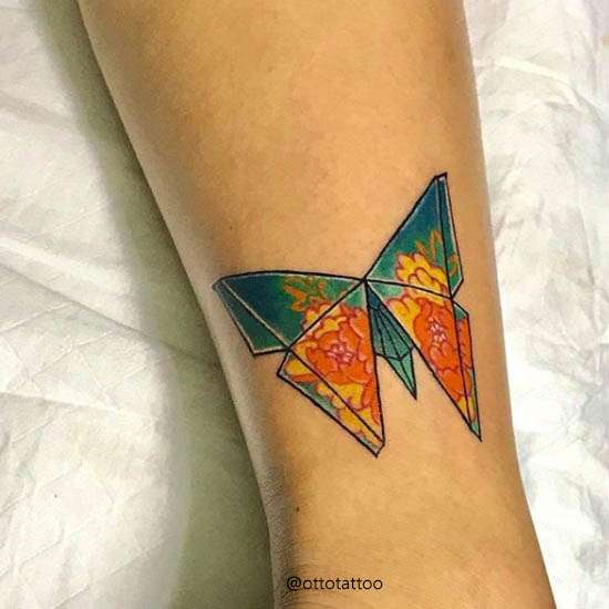 Origami Tattoo 15 Idee Per Tatuaggi Originali E Bellissimi - Inkme Tattoo 550_x_550_jpg