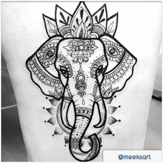 Elefante Mandala Tattoo Significado This mandala hand tattoo is an