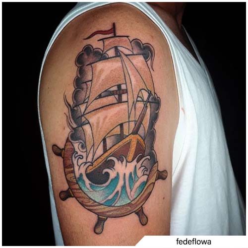 Significato Tatuaggio Veliero Storia e Tante idee tattoo a cui ispirarsi