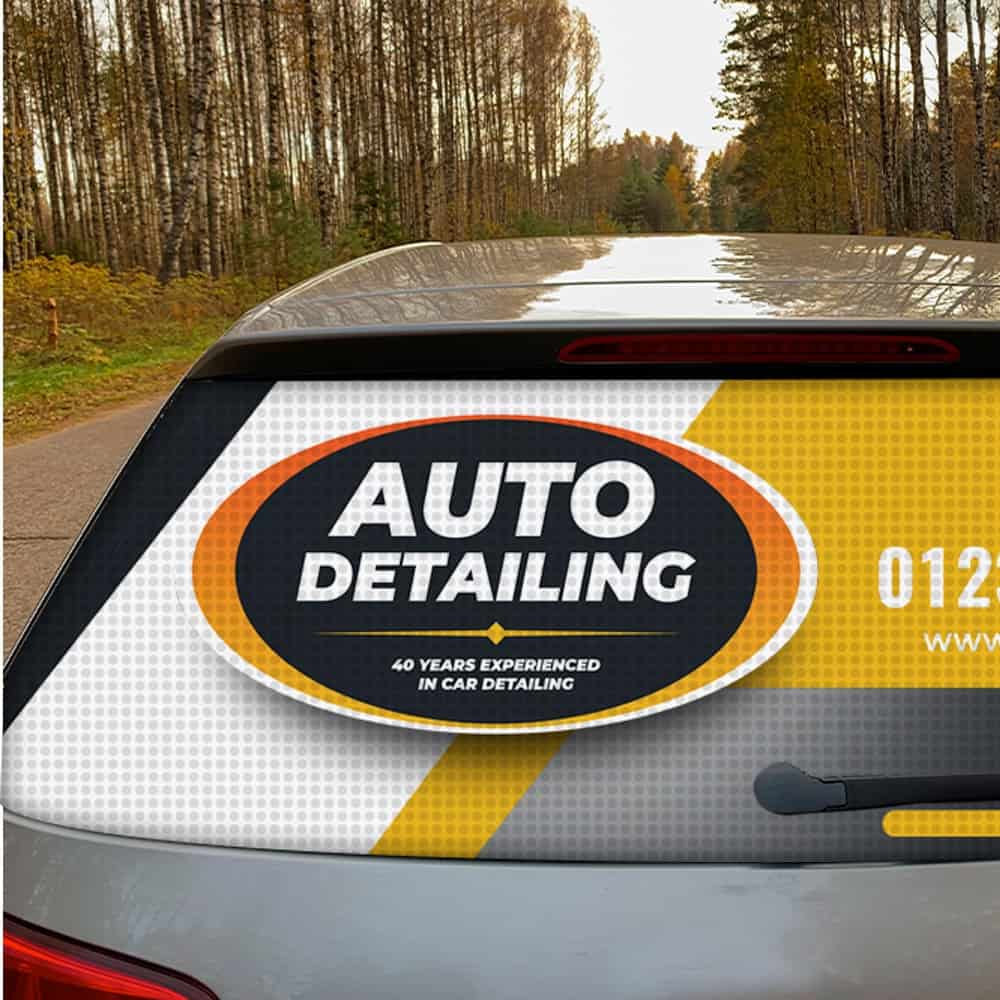 Perforated Car Decals InkRabbit Printworks