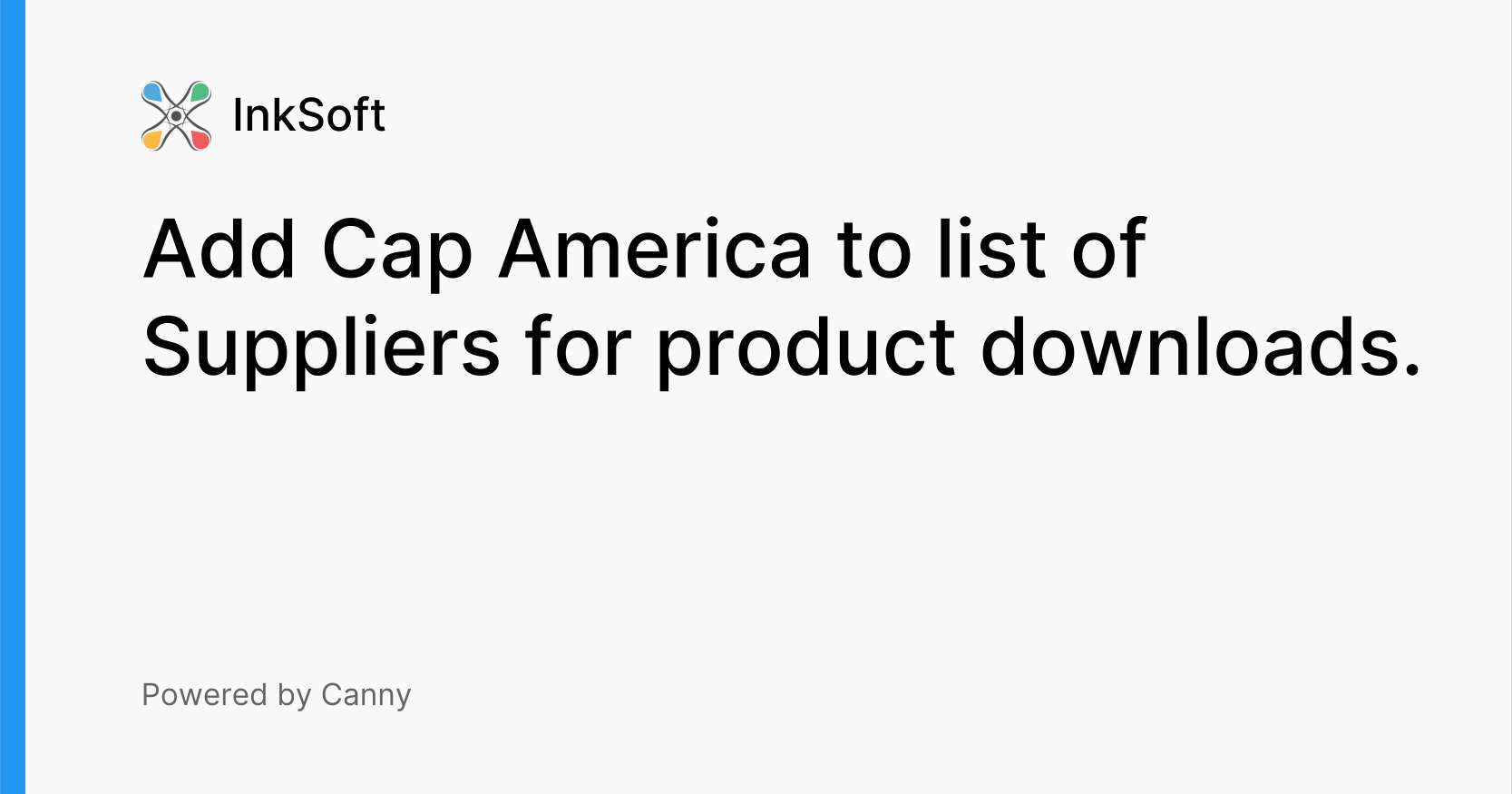 Add Cap America to list of Suppliers for product downloads. Voters