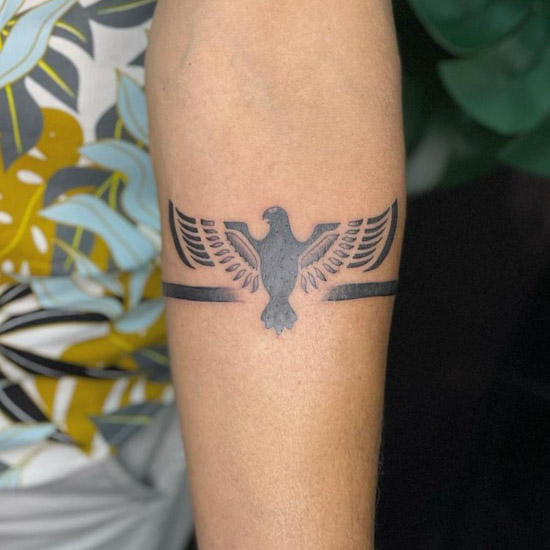 Top 71+ eagle band tattoo designs in.cdgdbentre