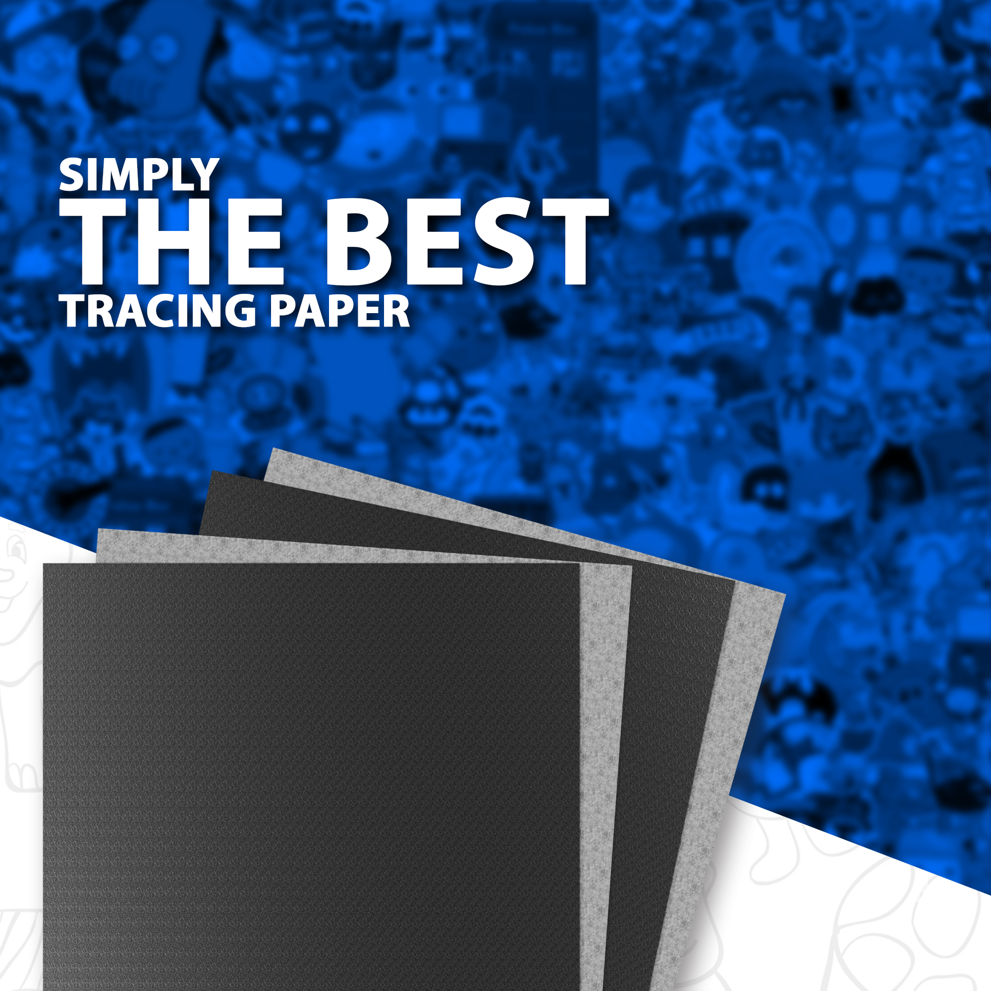 Inkvo Tracing Paper, Carbon, 50 Pack