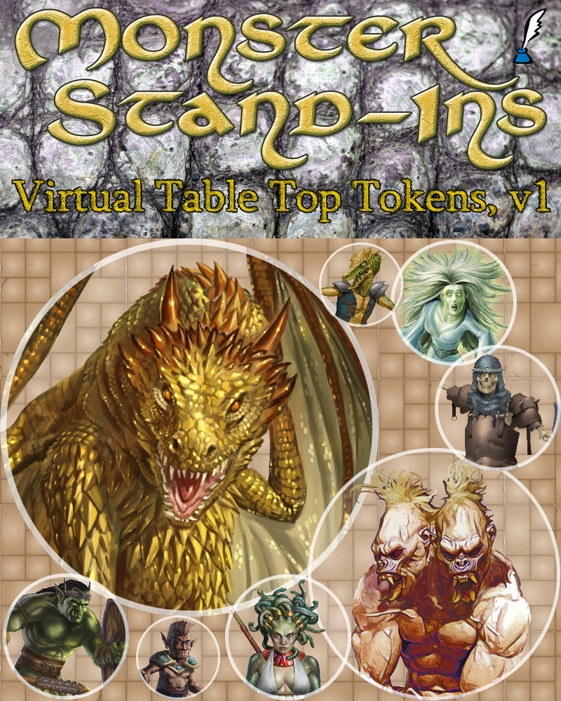 Monster StandIns Virtual Table Top Tokens v1 Released Inkwell Ideas