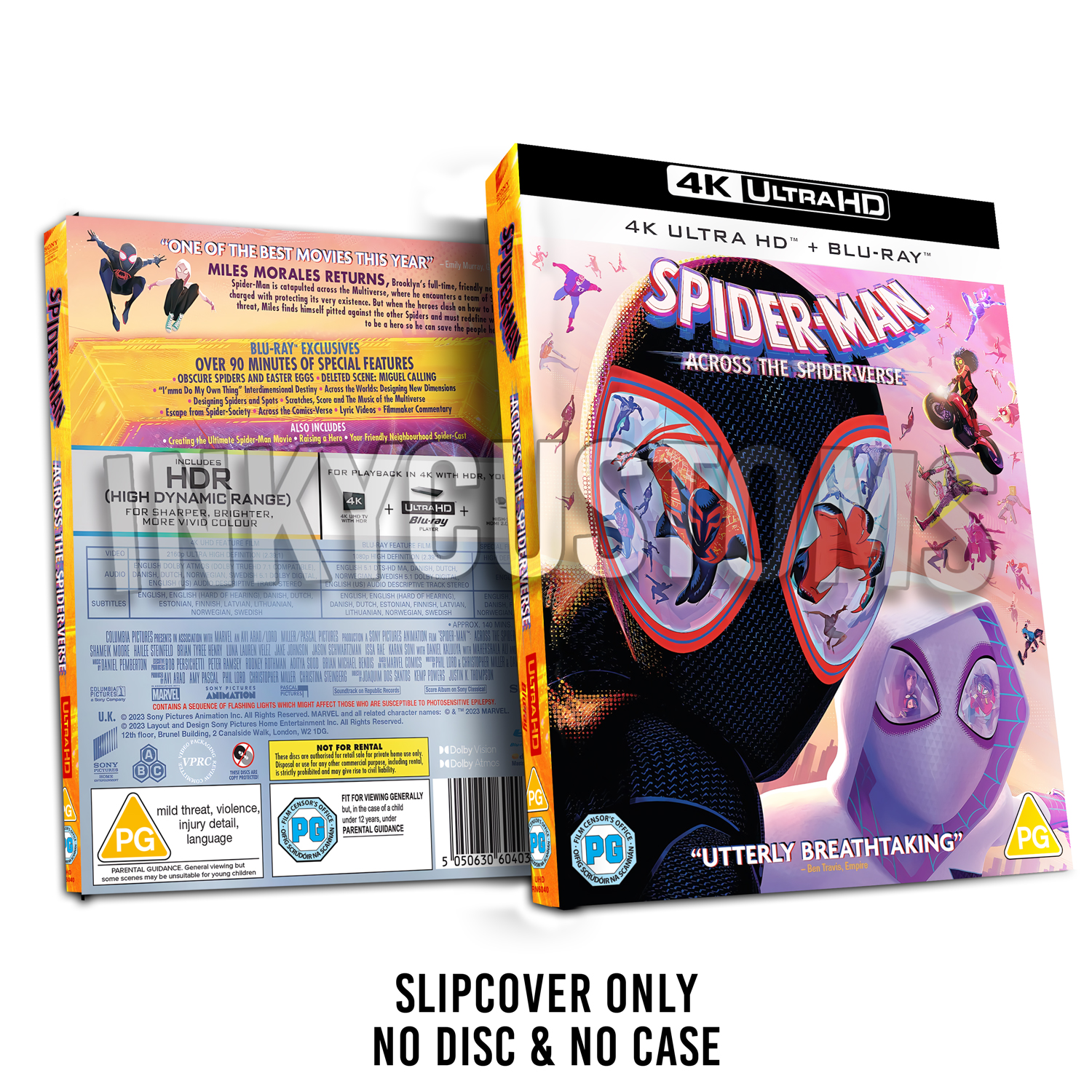 Spiderman Across the Spiderverse 4K Ultra Bluray Slipcover V2 InkyCustoms