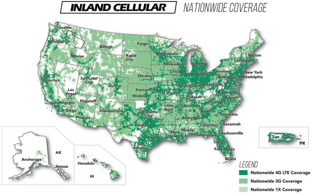 NationwideCoverageMap Inland Cellular