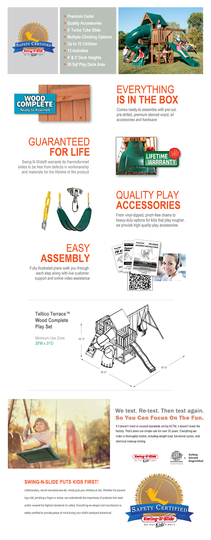 SwingNSlide Playsets Tellico Terrace ReadyToAssemble Play SetWS 8359 The Home Depot