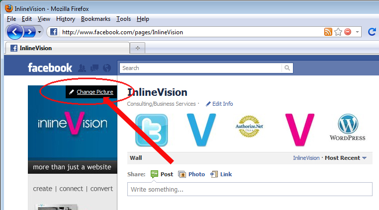 How to find your Facebook Page ID Step 1 inlineVision Web