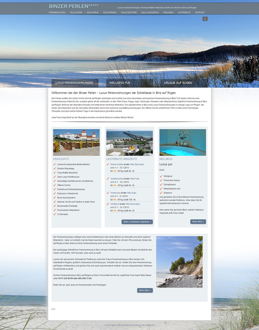 Binzer Perlen Luxury Vacation Rentals with Ocean View Binz, Germany