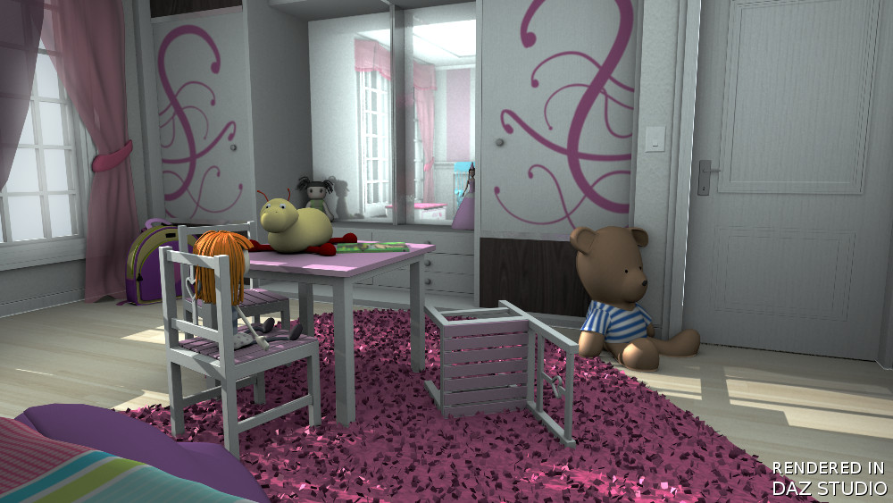 3D Little Princess Bedroom inLite studio 3D store
