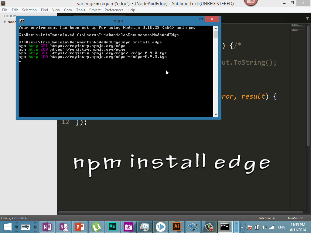 (Video) Learn EdgeJS part 2 Get started with Hello World and compression