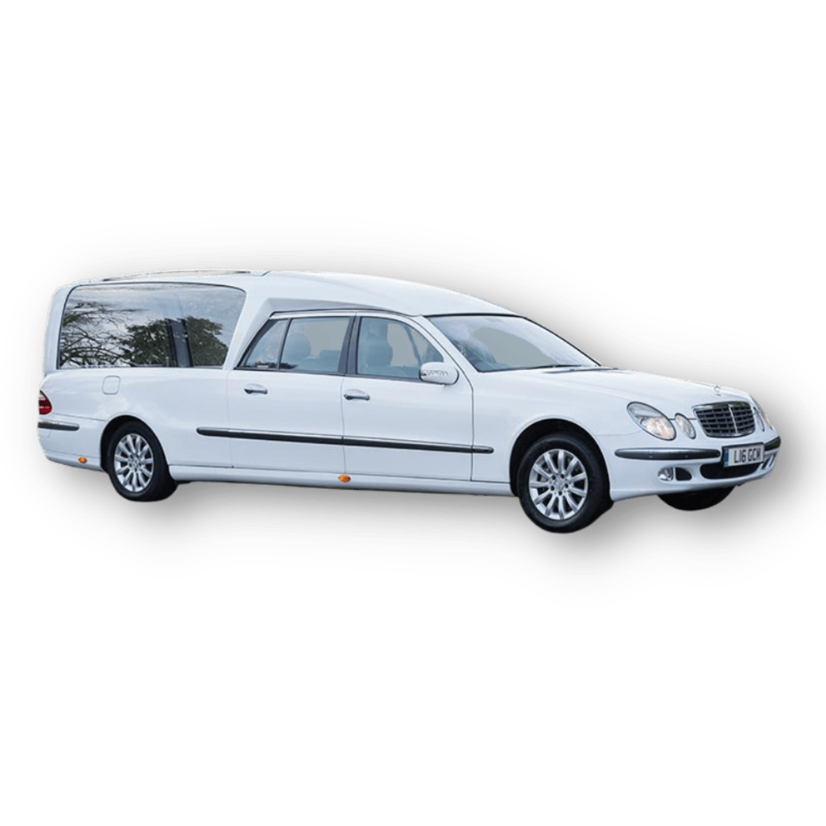 White Hearse In Memory Of Life Funerals