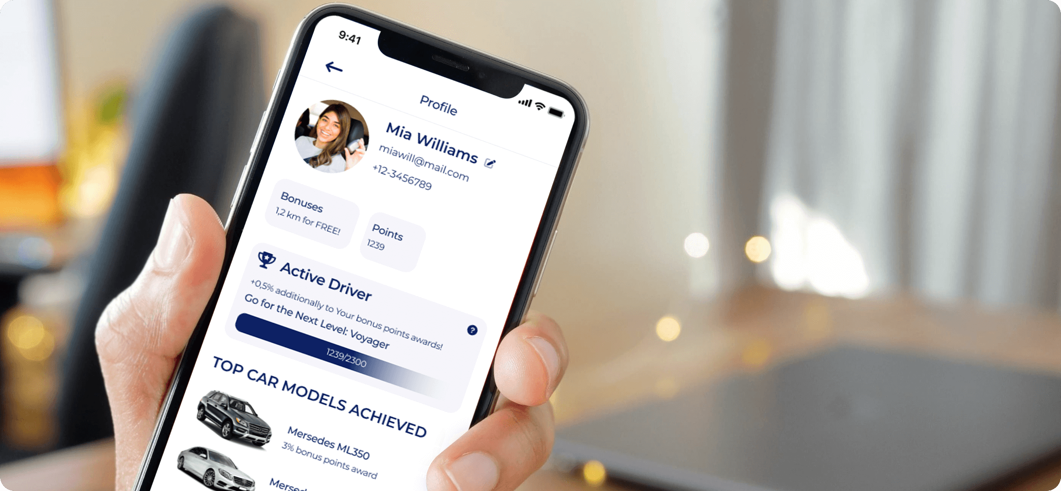 Carsharing application with adaptive rent rate depending on client's