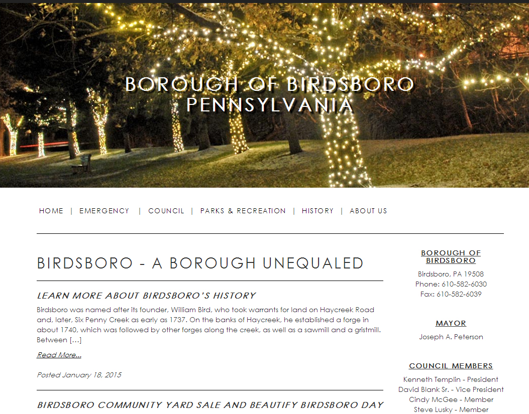 site Design for the Borough of Birdsboro In Motion SolutionsIn
