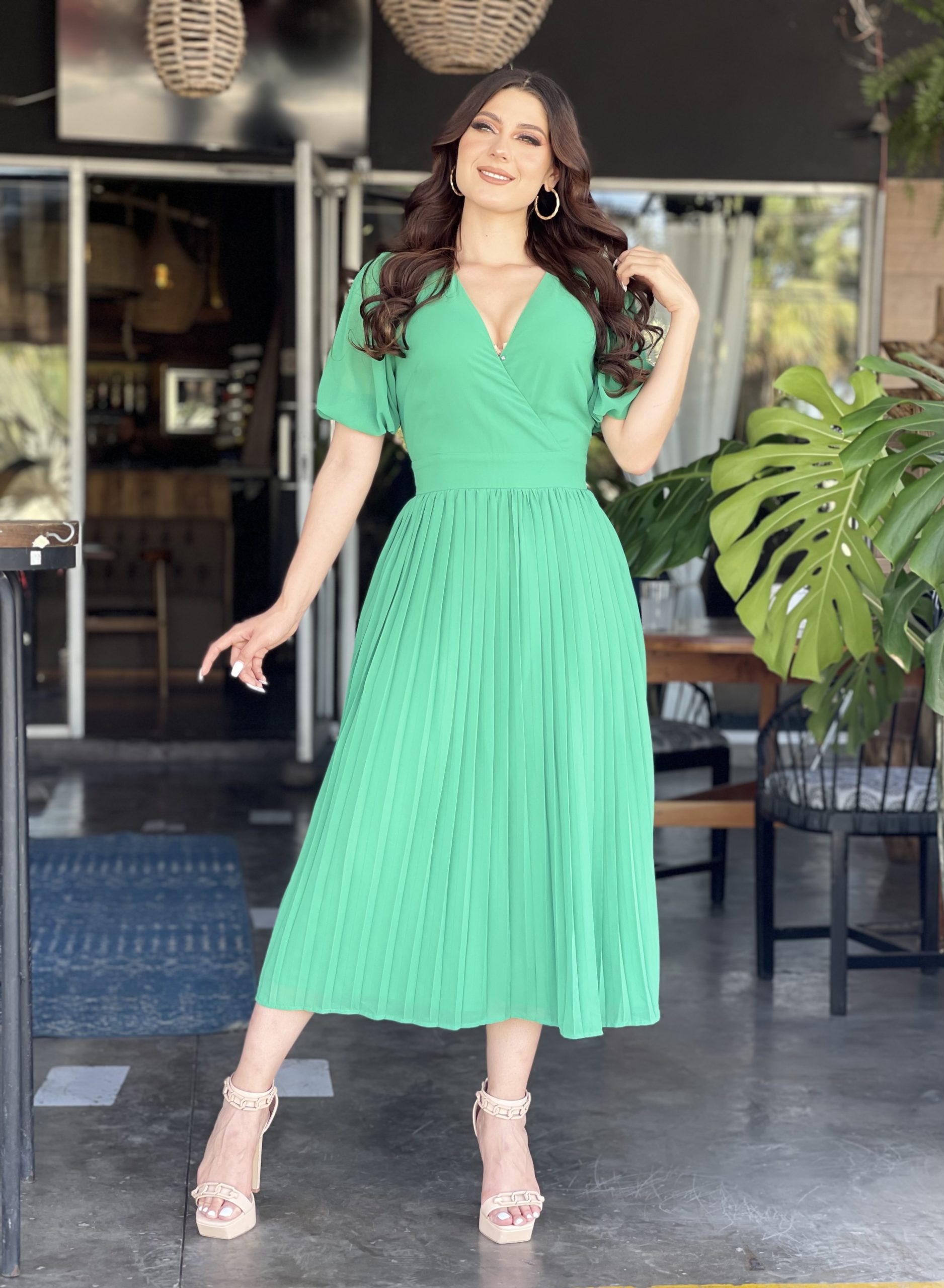 VESTIDO MIDI PLISADO INNA Boutique