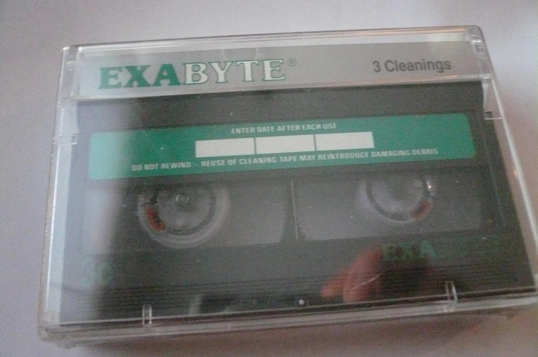 ExaByte 8mm, Hi8, digital8 video head cleaning tape I & N Electronics