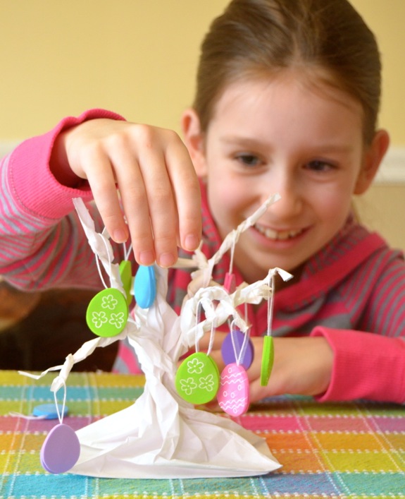Kids Craft Paper Bag Easter Tree! Inner Child Fun