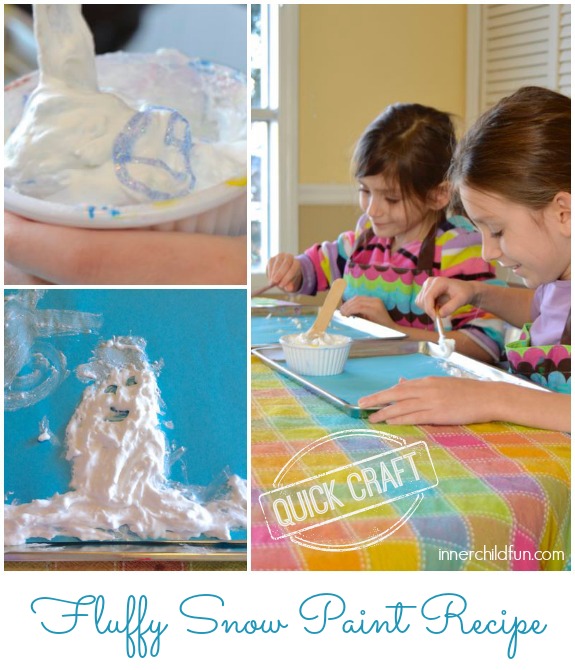 Quick Craft Fluffy Snow Paint Recipe Inner Child Fun
