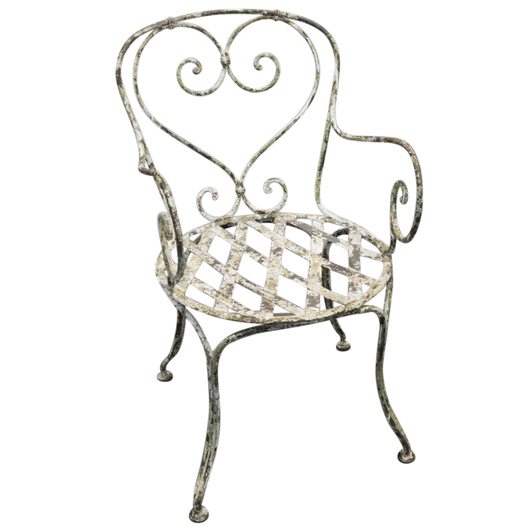 19th Century Antique Wrought Iron Garden Chairs Inner Gardens