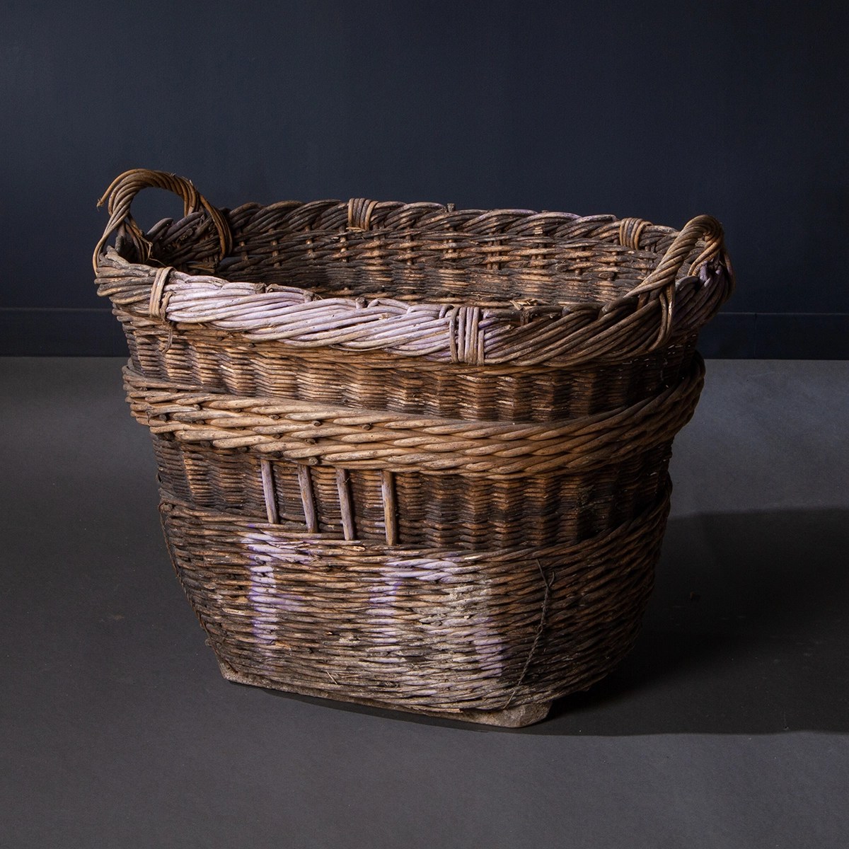 French Champagne Grape Gathering Basket Inner Gardens