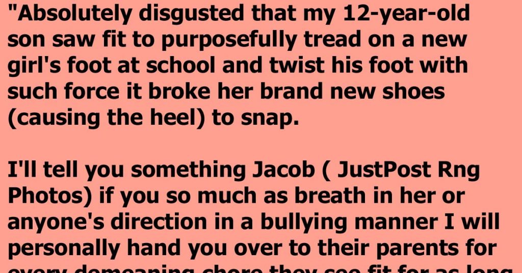 A Mother ‘Takes The Bull By The Horns’ When Her Son Got Caught Bullying A Girl At School
