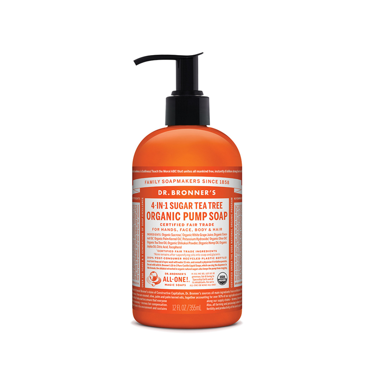 Dr. Bronner’s Organic Pump Soap Tea Tree 355ml Innerwell