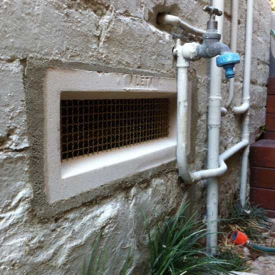 Inner West Damp Rising damp and sub floor ventilation.