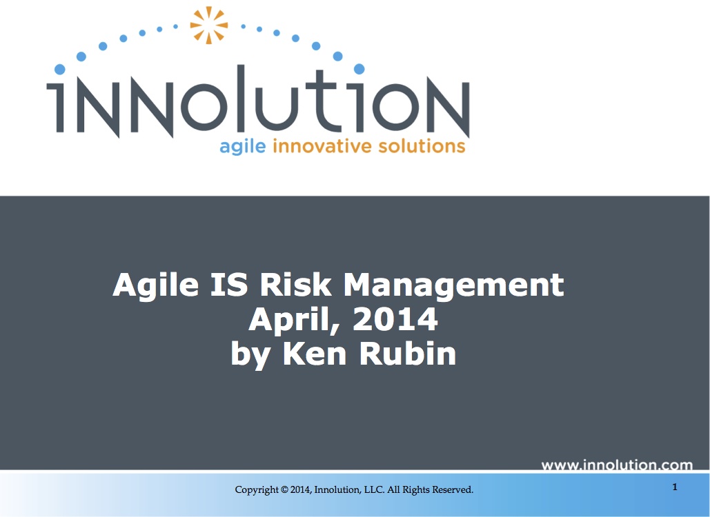 3 Key Agile Risk Management Activities Innolution