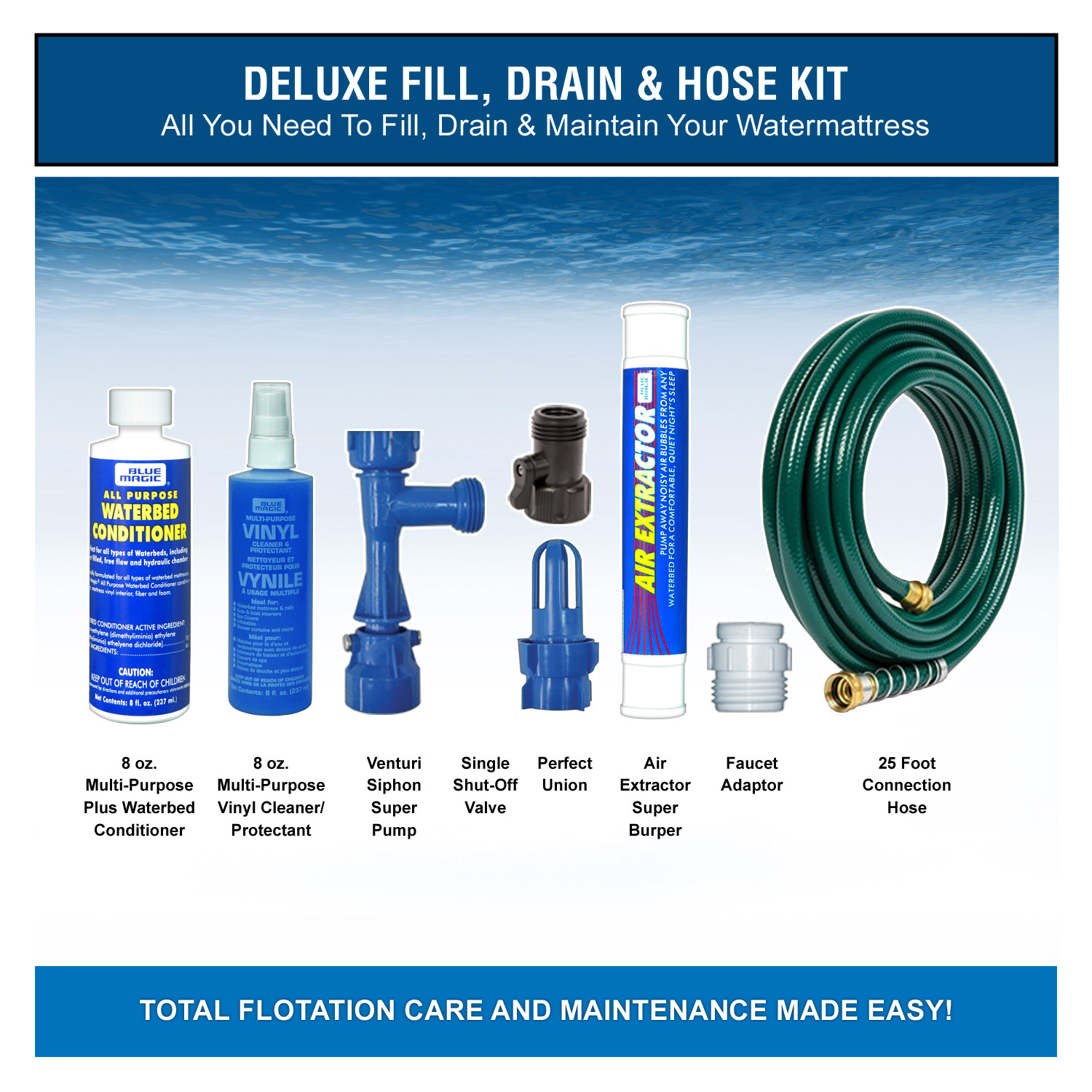 Motion Reduced Waterbed Mattress Kit King, Queen & S.Single Sizes