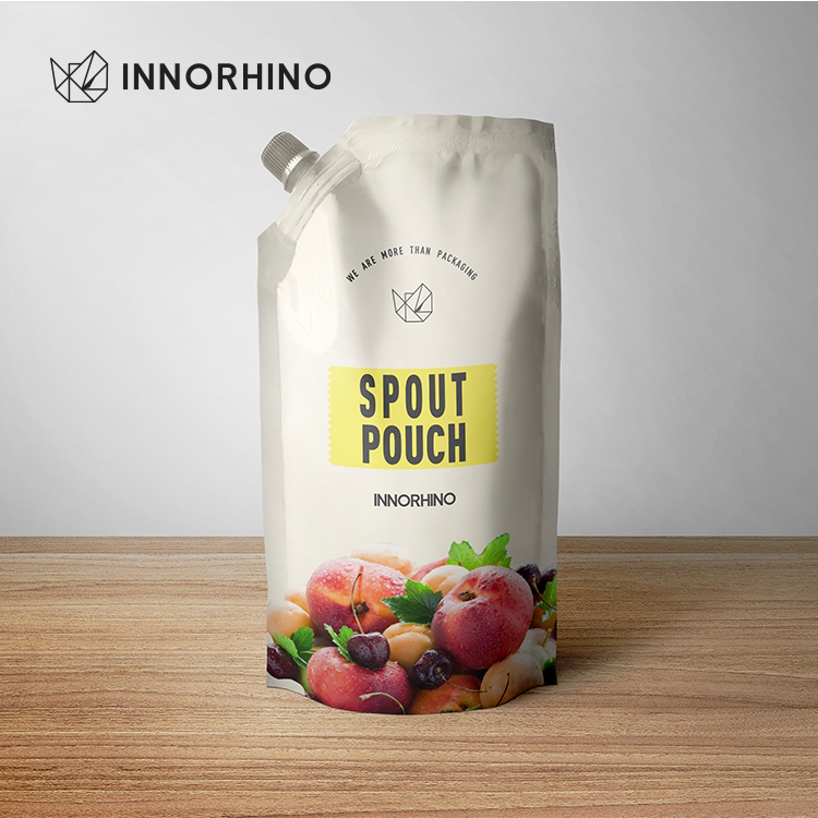 Stand Up Beverage Spout Pouch with Handle One Stop Packaging Solution