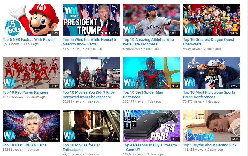 The Wonder of WatchMojo A Conveyor Belt of Top 10 List Entertainment
