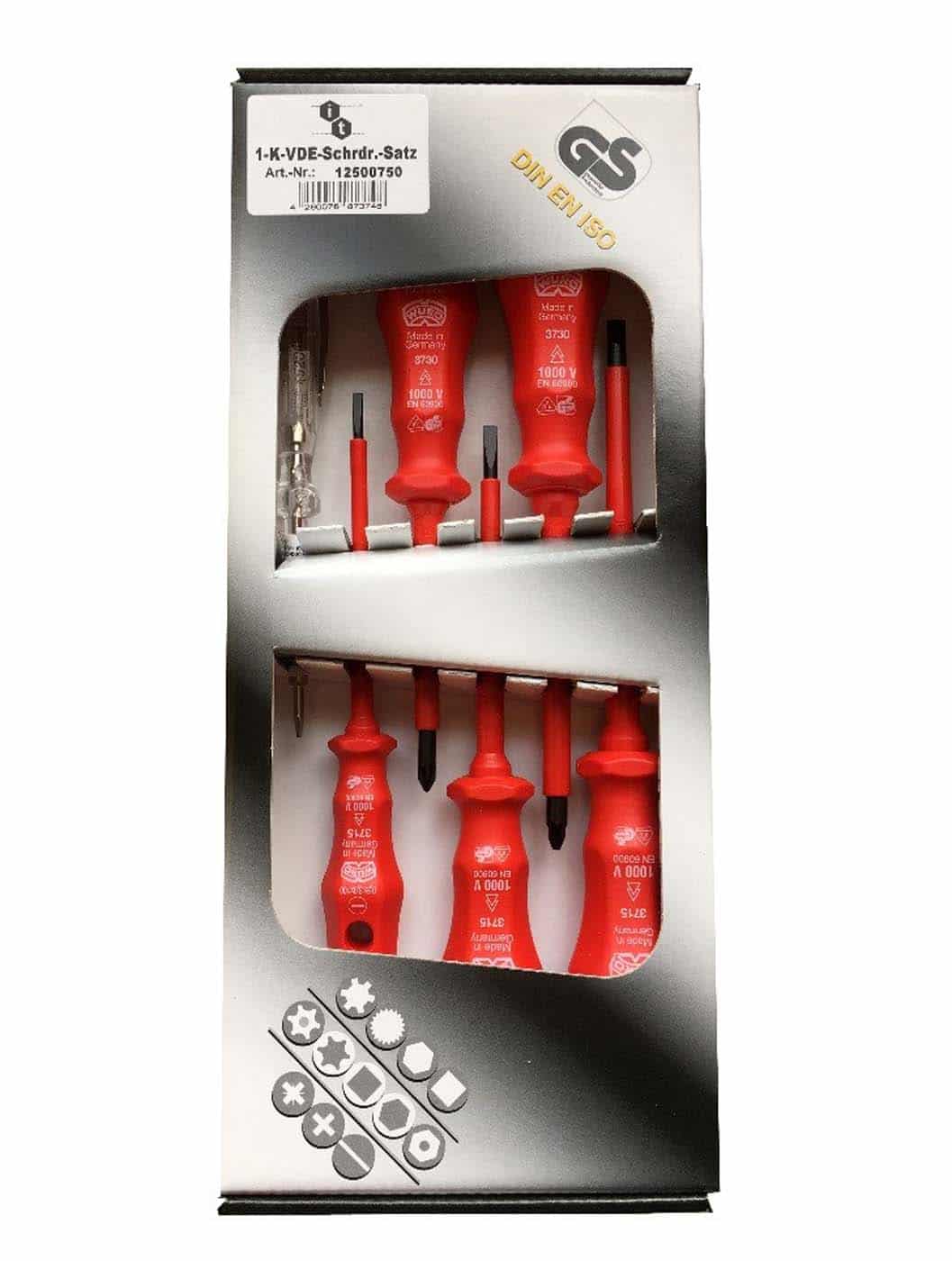 1250 0750 Screwdriver Set 6 pcs. VDE, Made in Germany InnoTools