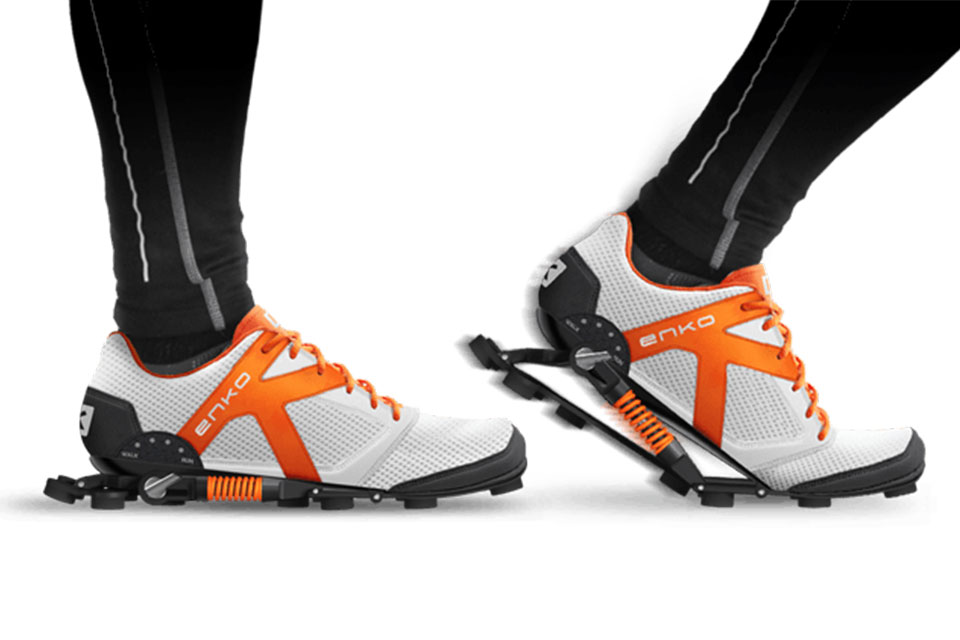 Enko shoes equipped with an unmatched shock absorption system