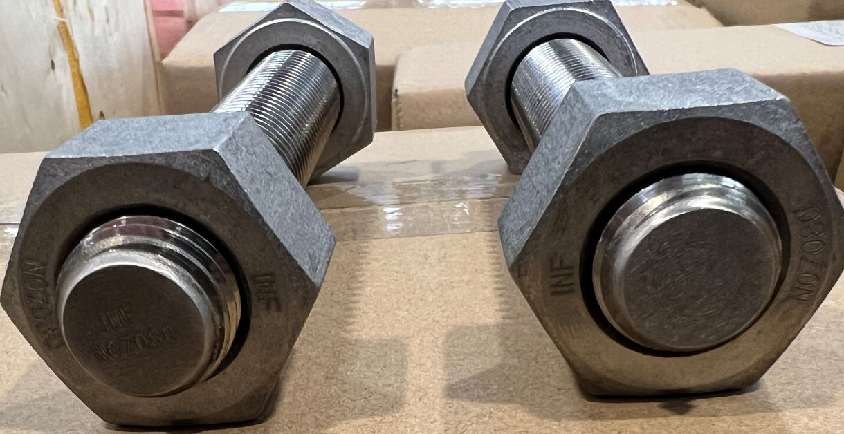 7/8″ 9UNC X 6″ STUDBOLT 2 HEAVY HEXAGON NUTS ASTM B637 UNS N07080