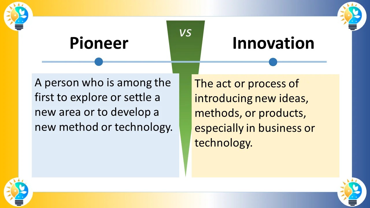 What Is The Difference Between Innovation And Pioneer Innovations 4 Eu