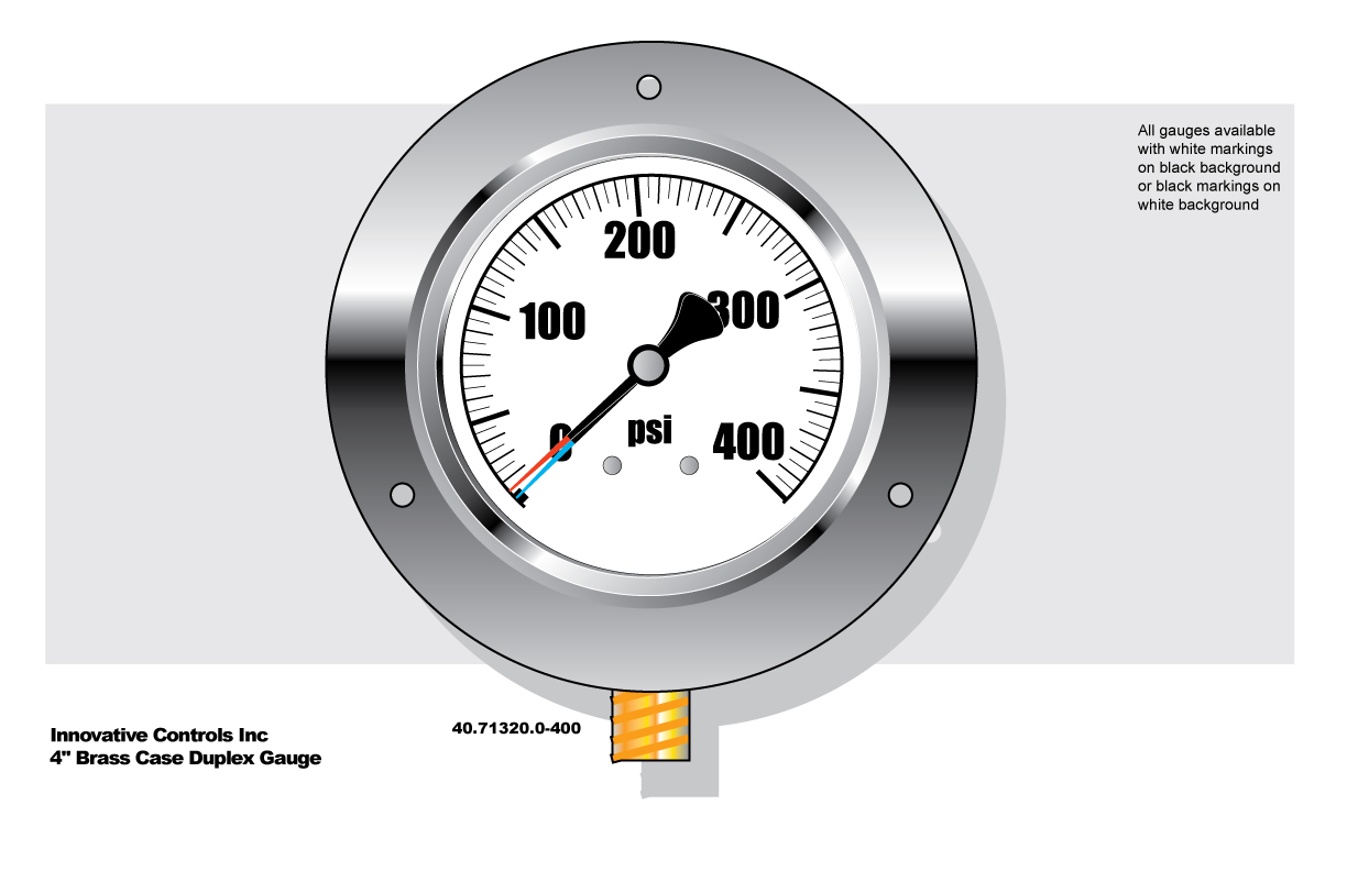 Duplex Pressure Gauge Innovative Controls Inc. East Pittsburgh, PA