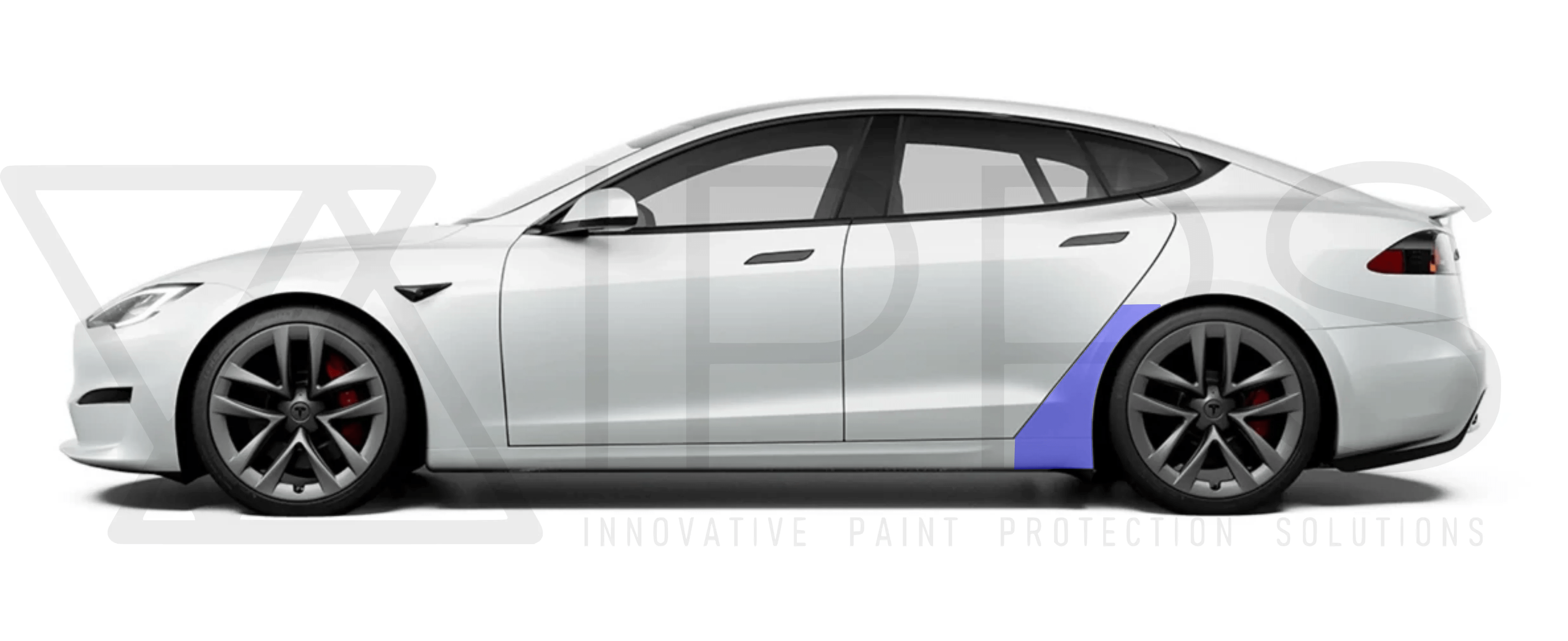 Tesla Model S Large Rear Arch Sill Side Skirt Paint Protection Film Kit