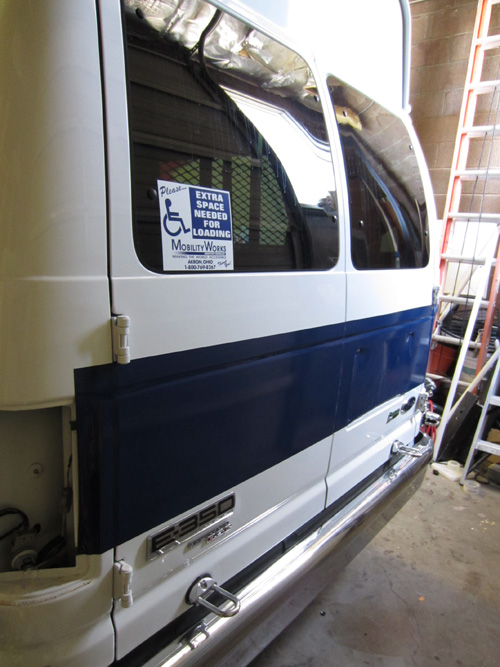 Van vinyl graphics installation for VA Innovative Signs of Tucson