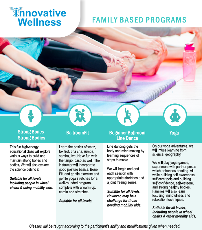 Body Based Programs for all ages and abilities …and families Innovative Wellness Waterloo Yoga