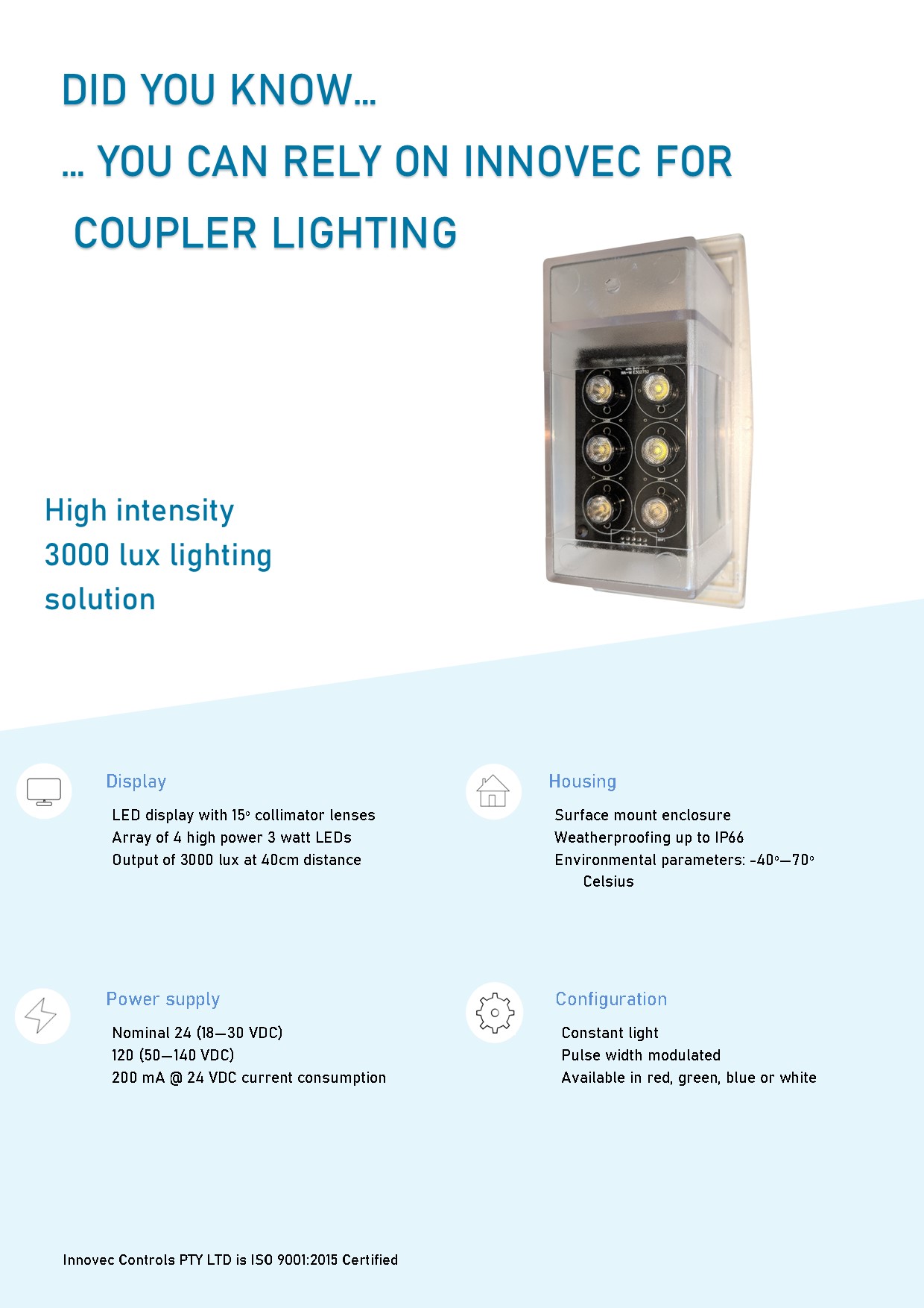 A 3000 lux Lighting Solution Did You Know? Innovec Controls