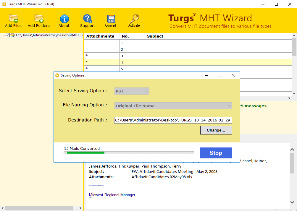 MHT Converter Export MHTML Files to PDF & Other File Formats