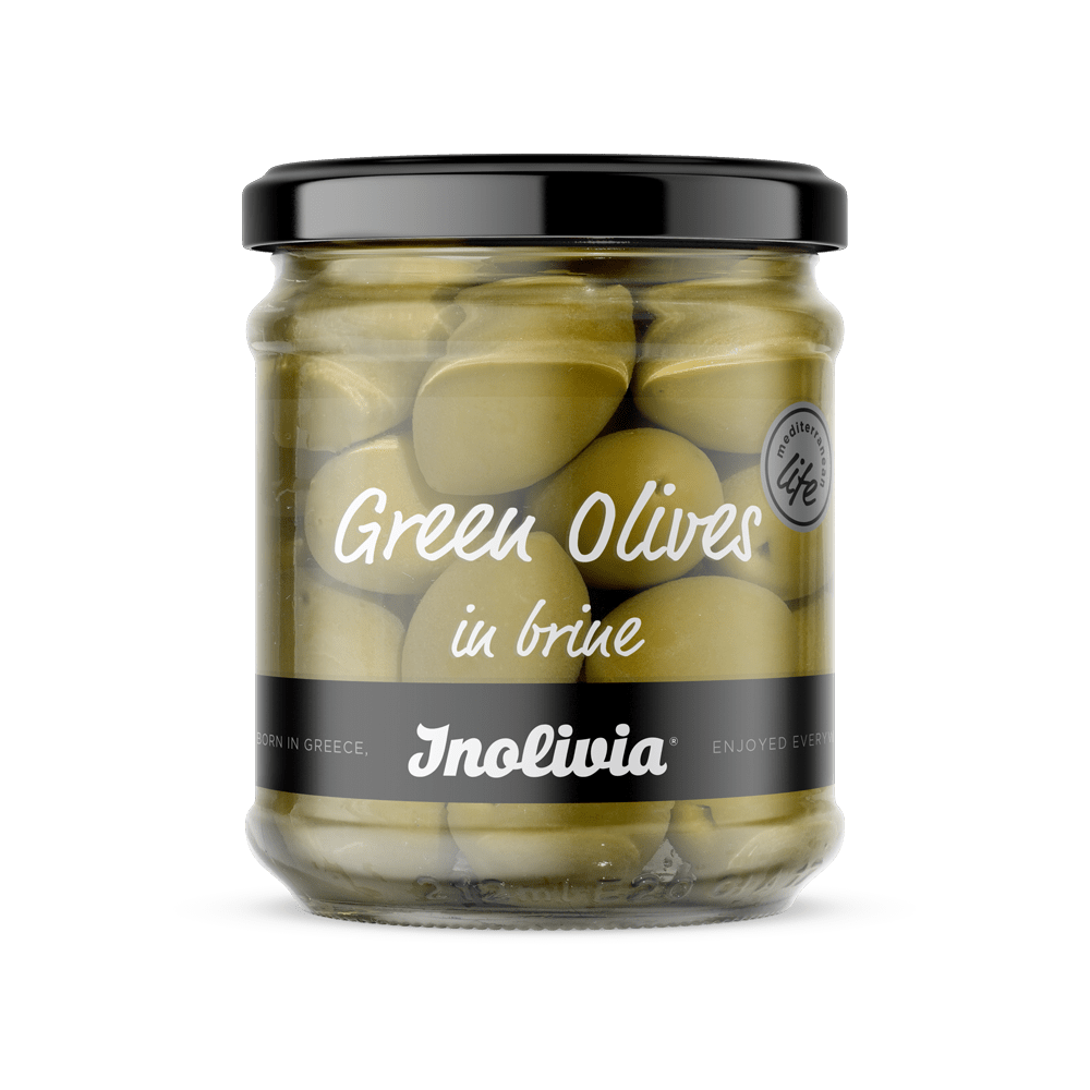 Green olives in brine Inolivia