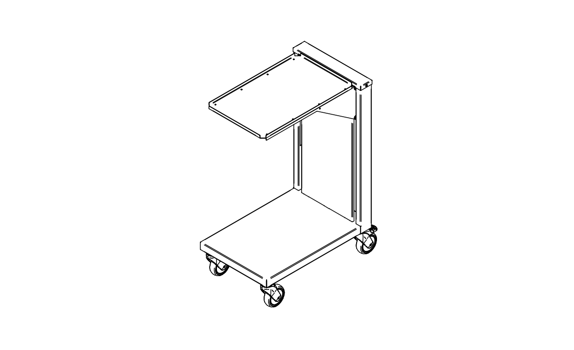 Food tray lift (on wheels) KL Inox Baltic OÜ roostevabad suurköögid