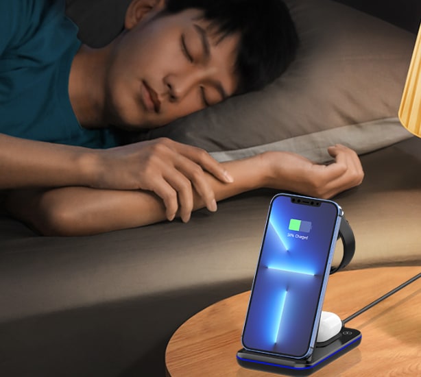 Is it okay to leave the phone on the wireless charger overnight