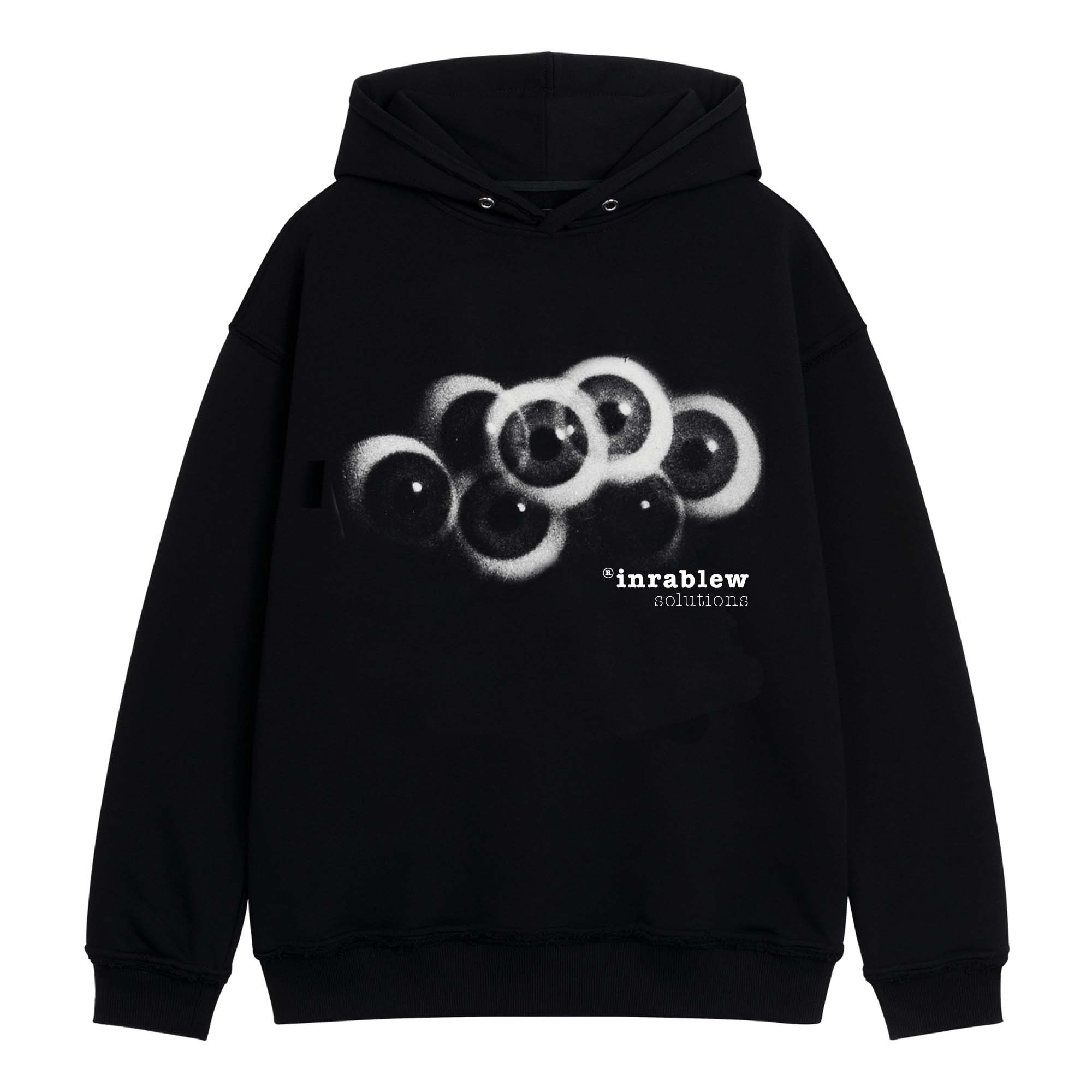 EYES BLACK HOODIE INRABLEW