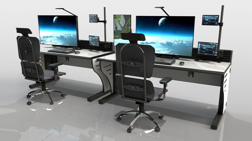 Mission critical command control consoles furniture Inracks NOC