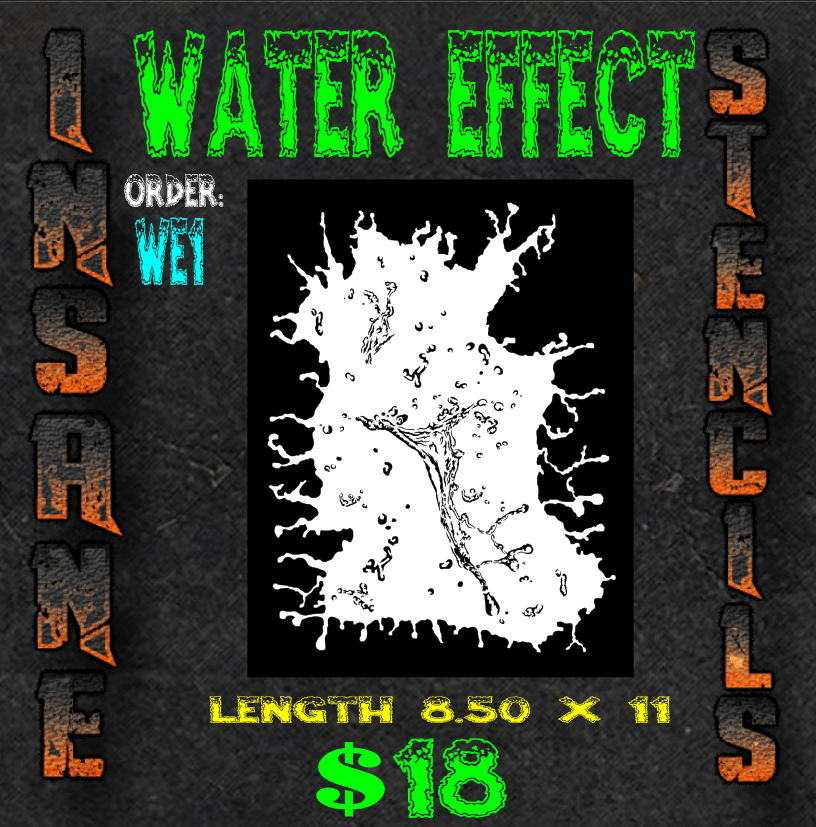 WE1 WATER EFFECTS STENCIL – Insane Custom Stencils