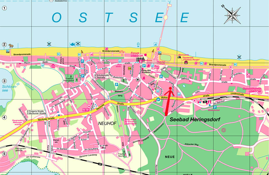 Karte Bansin Usedom index